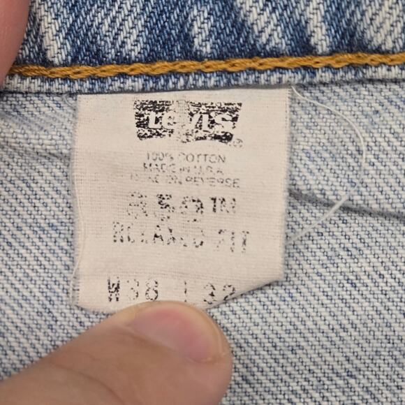 Vtg Levis 550 Jeans Mens 38x32 (35x32) Relaxed Fit Tapered Made in USA Denim 90s - Picture 3 of 14